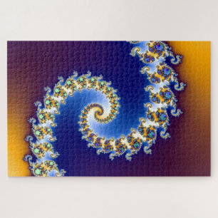 Quebra-cabeça Gradiente Fractal Espiral abstrato