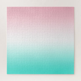 Quebra-cabeça Gradiente Rosa Branco e Turquesa