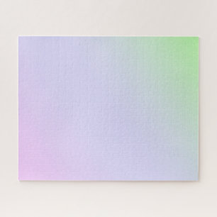 Quebra-cabeça Gradiente roxo verde moderno Watercolor Arco-íris