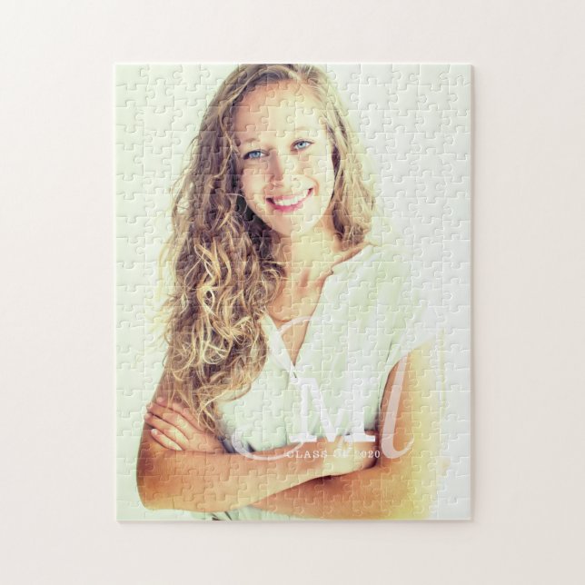 Quebra-cabeça Graduação Personalizada de Foto de Ano da Classe M (Vertical)