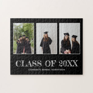 Quebra-cabeça Graduação Três Parabéns de Colagem de Fotos