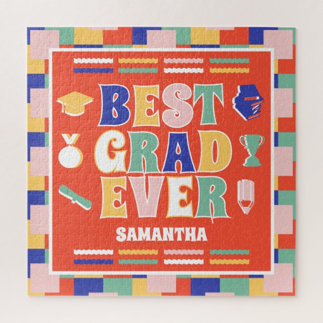 Quebra-cabeça Graduação Vermelhos do Melhor Formando (Vertical)