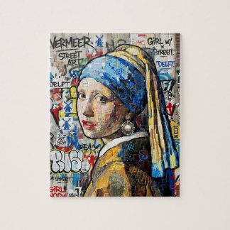 Quebra-cabeça Graffiti art of world-famous paintings