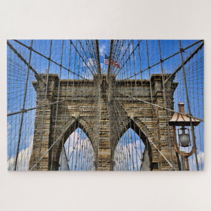 Quebra-cabeça Gráfico Artístico, Ponte Brooklyn, Nova Iorque,