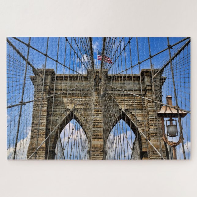 Quebra-cabeça Gráfico Artístico, Ponte Brooklyn, Nova Iorque, (Horizontal)