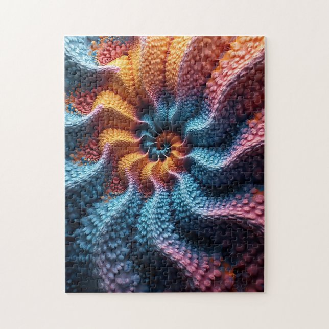 Quebra-cabeça Gráfico de movimento em espiral infinita pastel (Vertical)