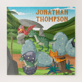 Quebra-cabeça Gráfico profissional Monograma Verde Jurássico