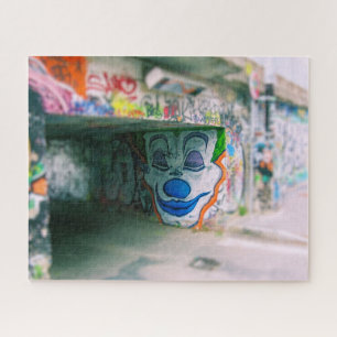 Quebra-cabeça Grafites do palhaço - arte da rua - Milão -16x20