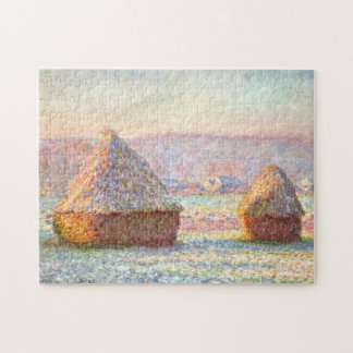 Quebra-cabeça Grainstacks White Frost Monet Fine Art