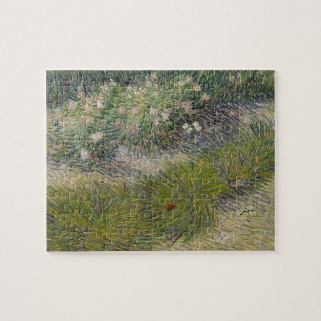 Quebra-cabeça Grama e Borboletas por Vincent van Gogh (Horizontal)