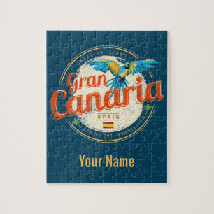 Quebra-cabeça Gran Canaria Parrot Canary Islands Espanha Vintage