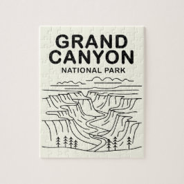 Quebra-cabeça Grand Canyon National Park Line Art