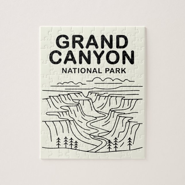 Quebra-cabeça Grand Canyon National Park Line Art (Vertical)