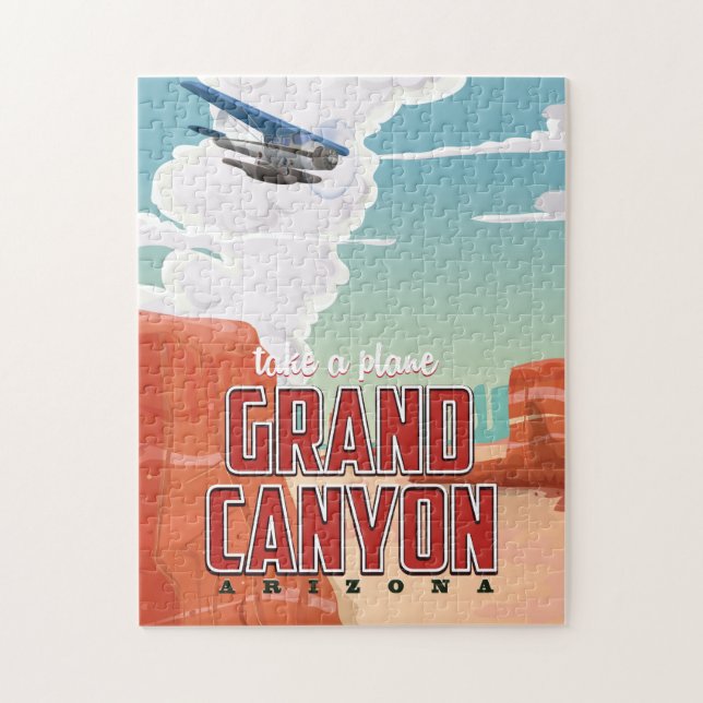 Quebra-cabeça Grand Canyon viagem vintage. (Vertical)