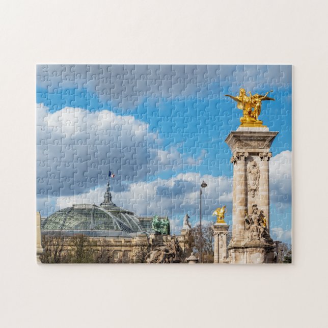 Quebra-cabeça Grand Palais e Pont Alexandre III - Paris (Horizontal)