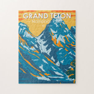 Quebra-cabeça Grand Teton National Park Wyoming Vintage