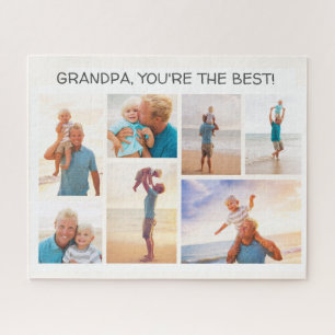 Quebra-cabeça Grandchild Grandpa You're Best 7 Photo Collage