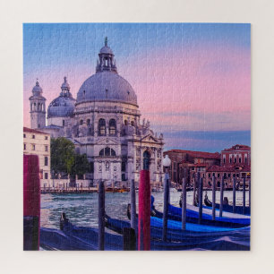 Quebra-cabeça Grande Canal com gondolas e igreja em Veneza