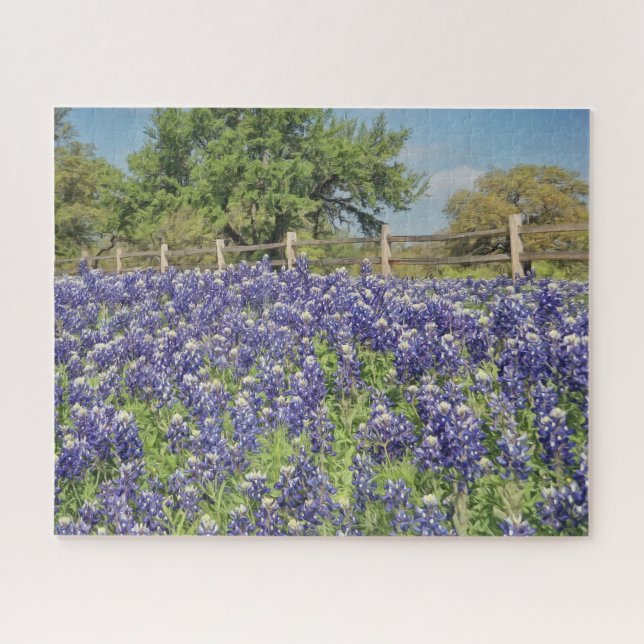 Quebra-cabeça grande de Bluebonnets do Texas (Horizontal)
