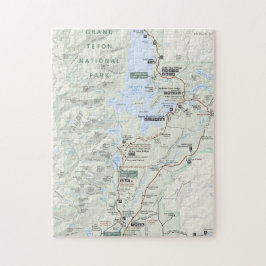 Quebra-cabeça grande do mapa de Teton