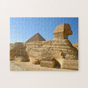 Quebra-cabeça Grande esfinge de Giza com pirâmide de Khafre -