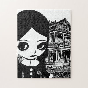 Quebra-cabeça Grande Gótico de olho Arte original assombrada