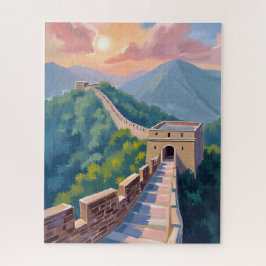 Quebra-cabeça Grande Muralha da China | Pintura de Viagem