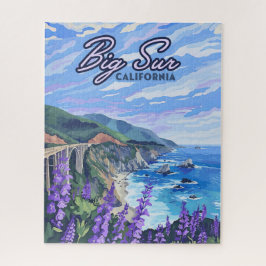 Quebra-cabeça Grande Sur California Coastline Retro Costa Oeste