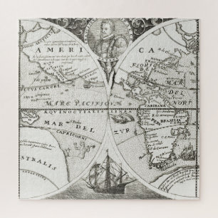 Quebra-cabeça Grande Voyages Antiguamente Mapa Geral do Mundo