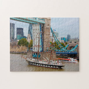 Quebra-cabeça Grandes Navios Rio Tâmisa Londres.