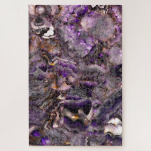 Quebra-cabeça granito mármico de quartzo abstrato roxo