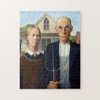 Quebra-cabeça Grant Wood's American Gothic (1930)
