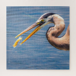 Quebra-cabeça Great Blue Heron Catching Prey Wildlife Art Print