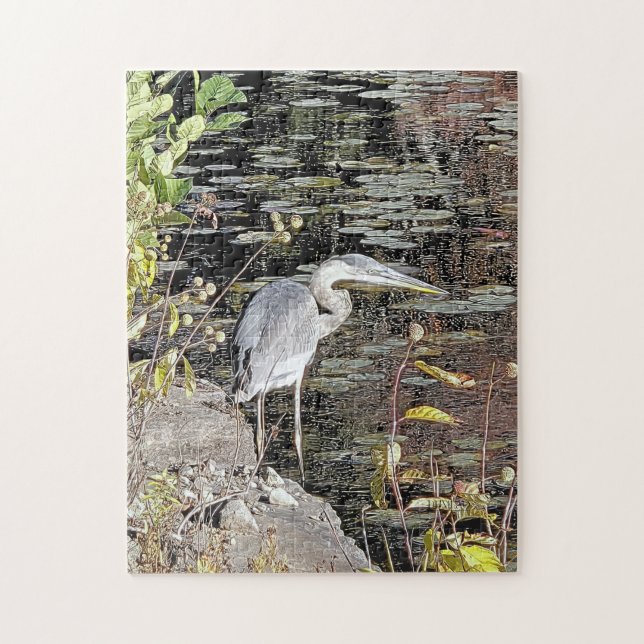 Quebra-cabeça Great Blue Heron Fishing (Vertical)