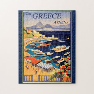 Quebra-cabeça Grécia Atenas Poster de viagens