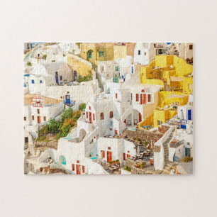 Quebra-cabeça Grécia Colorida Oia Village Santorini