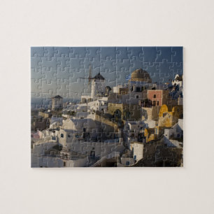 Quebra-cabeça Grécia e Ilha Grega de Santorini cidade de Oia