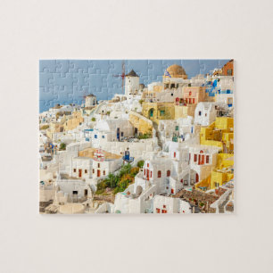 Quebra-cabeça Grécia histórica Colorful Oia Village Santorini