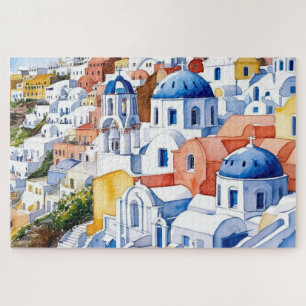 Quebra-cabeça Grécia Santorini KeepsasasakQuebra-cabeça