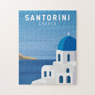 Quebra-cabeça Grécia Santorini - Vintage