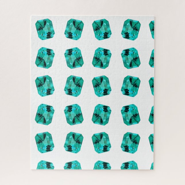 Quebra-cabeça Green Emerald Gemstone (Vertical)