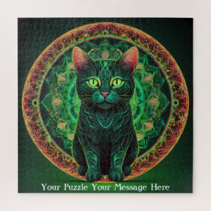 Quebra-cabeça Green Neon Mandala Majestade