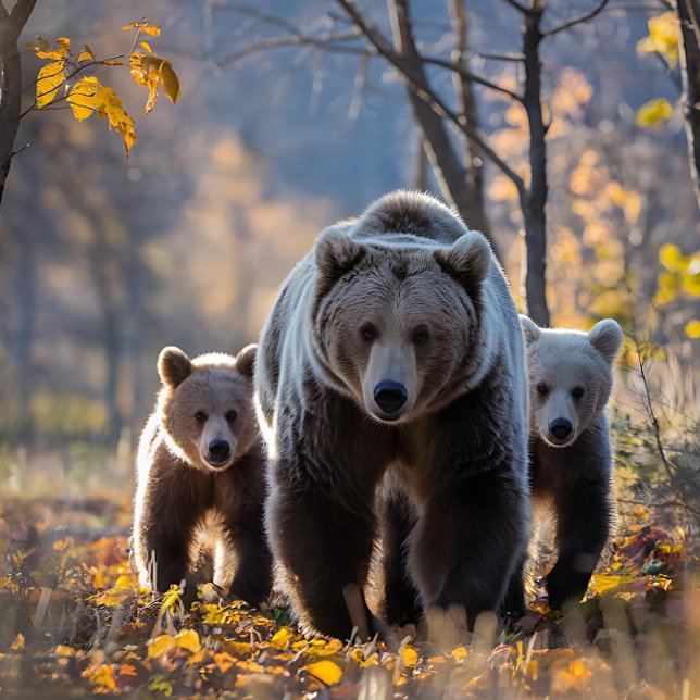 Quebra-cabeça Grelha Bear Mama e Cubs (Criador carregado)