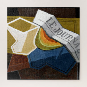 Quebra-cabeça Gris - Fatia de Melão, pintura Cubista