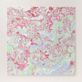 Quebra-cabeça Groovy Retro Boho Eclectic Funky Colorful Marble