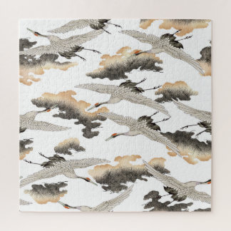 Quebra-cabeça grua estilo japonês: elegante design.