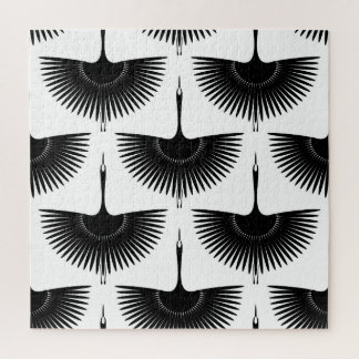 Quebra-cabeça Grua Graciosa: Padrão de Pássaro Oriental