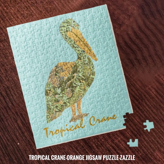 Quebra-cabeça Grua Tropical Laranja (Criador carregado)