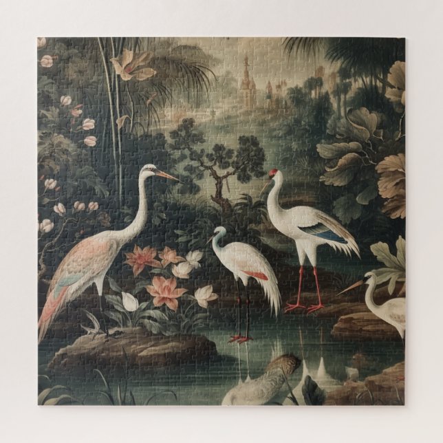 Quebra-cabeça gruas e palácios nos trópicos (Vertical)