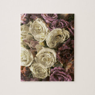 Quebra-cabeça Grunge, rosas, foto